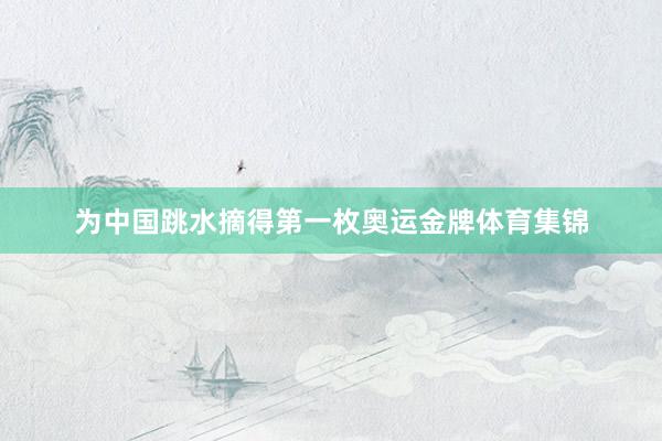 为中国跳水摘得第一枚奥运金牌体育集锦
