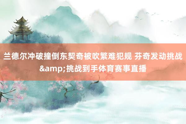 兰德尔冲破撞倒东契奇被吹繁难犯规 芬奇发动挑战&挑战到手体育赛事直播
