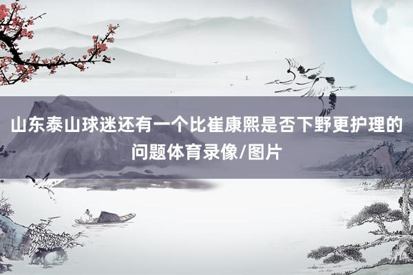 山东泰山球迷还有一个比崔康熙是否下野更护理的问题体育录像/图片