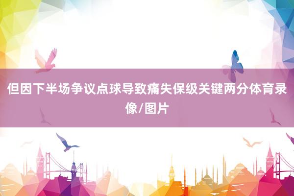 但因下半场争议点球导致痛失保级关键两分体育录像/图片