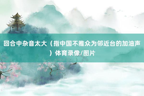 回合中杂音太大（指中国不雅众为邻近台的加油声）体育录像/图片