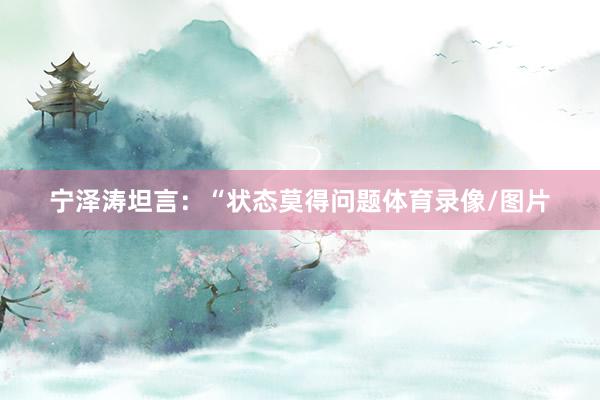 宁泽涛坦言：“状态莫得问题体育录像/图片