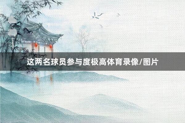 这两名球员参与度极高体育录像/图片