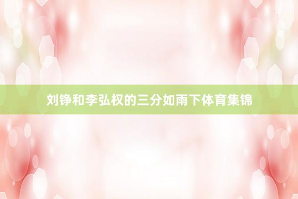 刘铮和李弘权的三分如雨下体育集锦