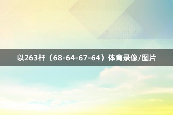 以263杆（68-64-67-64）体育录像/图片