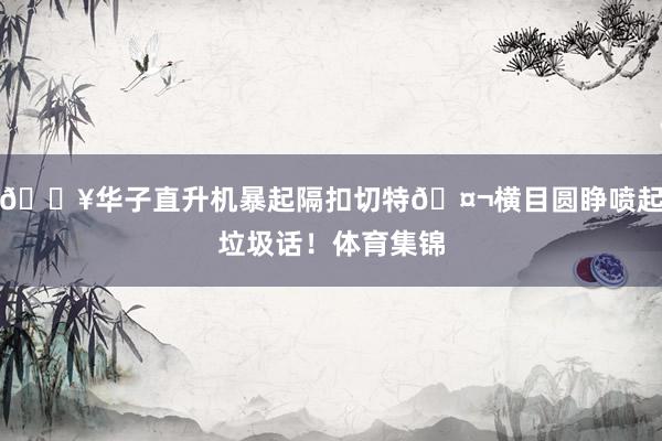 💥华子直升机暴起隔扣切特🤬横目圆睁喷起垃圾话！体育集锦