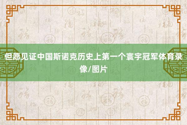 但愿见证中国斯诺克历史上第一个寰宇冠军体育录像/图片