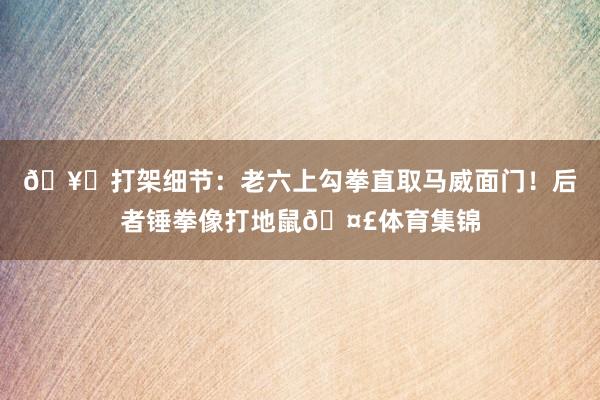🥊打架细节：老六上勾拳直取马威面门！后者锤拳像打地鼠🤣体育集锦
